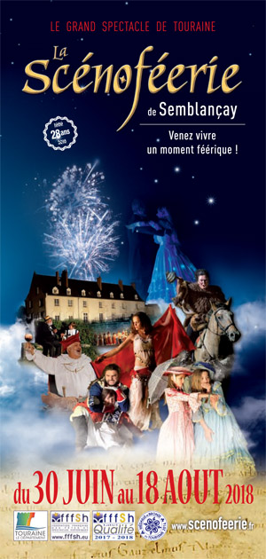 Affiche du spectacle Scénoféerie de Semblançay 2018